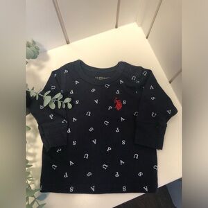 💙2/$10 U.S. Polo Assn. Black Baby Shirt